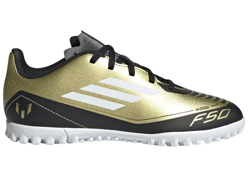 adidas F50 Club Turf Messi Gold Metallic Cloud White Core Black (IG9297)