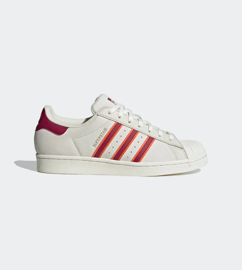 adidas Superstar Cloud White / Legacy Burgundy / Semi Impact Orange (HQ8867)