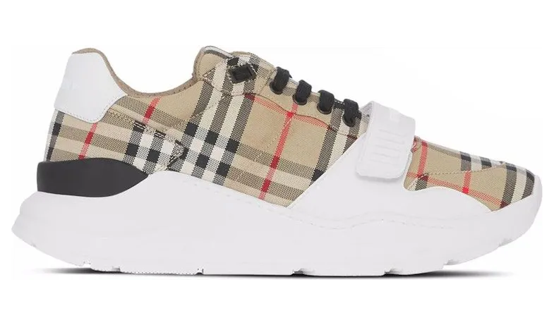 Burberry Check and Leather Sneakers Archive Beige (8050509)