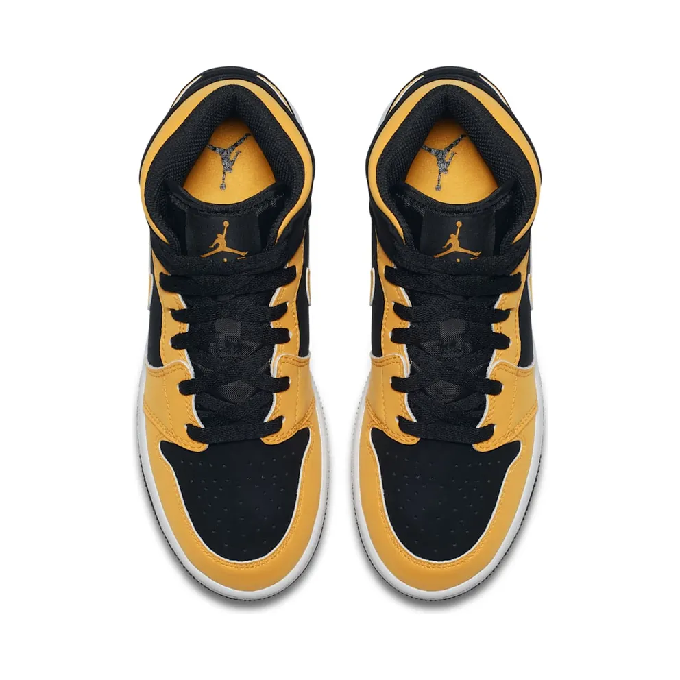 Jordan 1 Mid Reverse New Love (GS) Black/University Gold-White (554725-071)