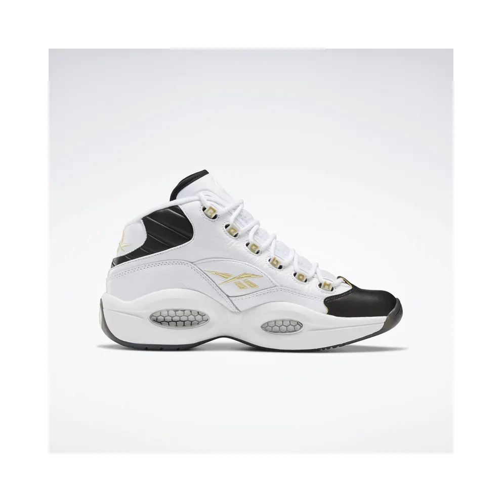 Reebok Question Mid Black Toe White/Black-Gold (Other Brands Other)
