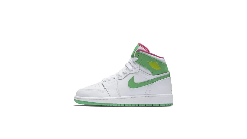 Jordan 1 Retro High Easter 2017 (GS) White/Gamma Green-Vivid Pink-Cyber (332148-134)
