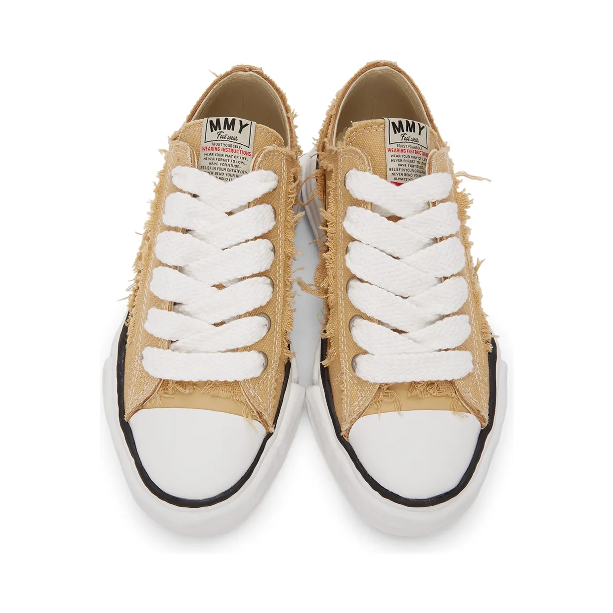 Miharayasuhiro Beige Broken Peterson Low Sneakers (A08FW717) (5)