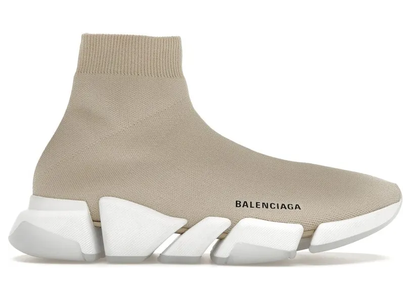Balenciaga Speed 2.0 Recycled Sole Transparent Sole Beige (654020W2DI29195)
