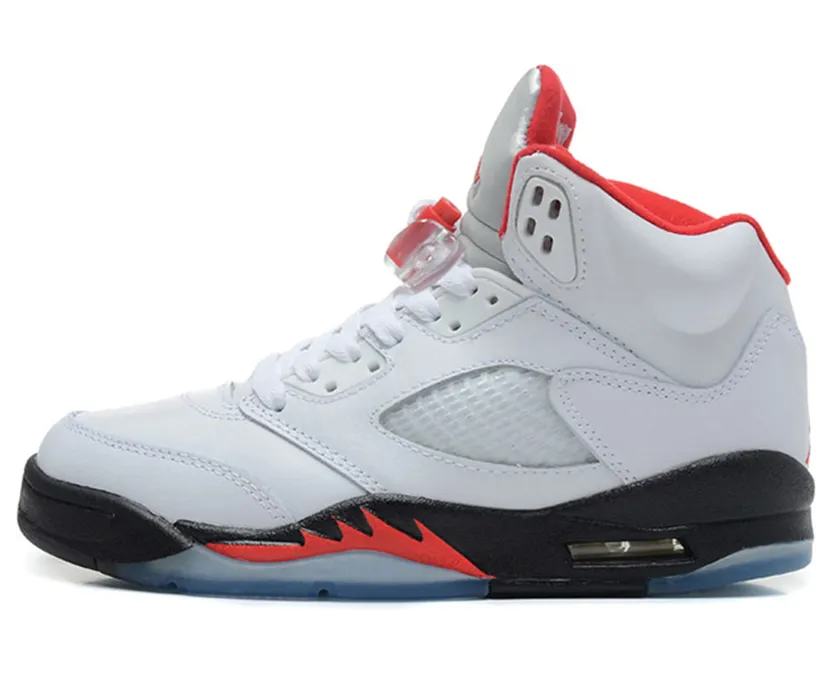 Air Jordan 5 Retro White Fire Red Black (136027-100)