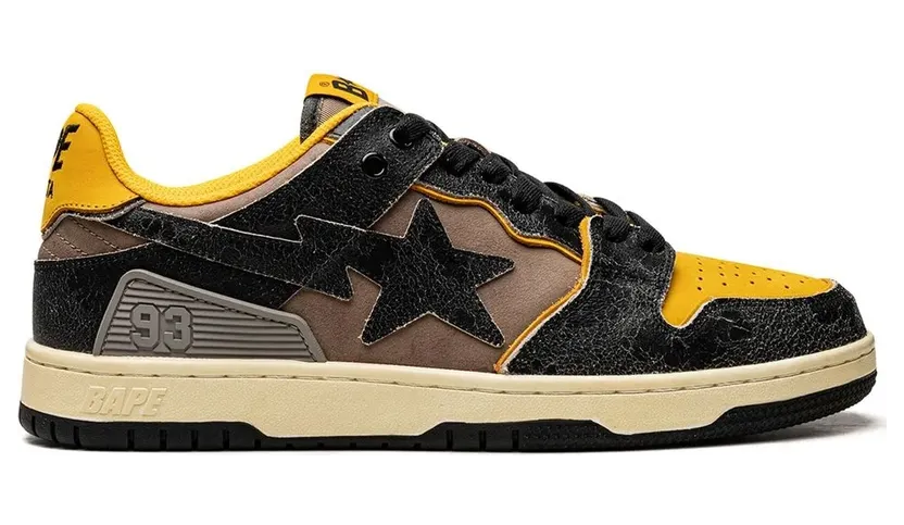 Bape A BATHING APE® SK8 STA low-top sneakers – Geel (0ZXSHM191022IBKR)