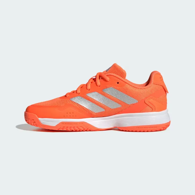 adidas Ubersonic Tennis Shoes Kids “Lucid Orange / Silver Metallic / Cloud White” (JR4509)
