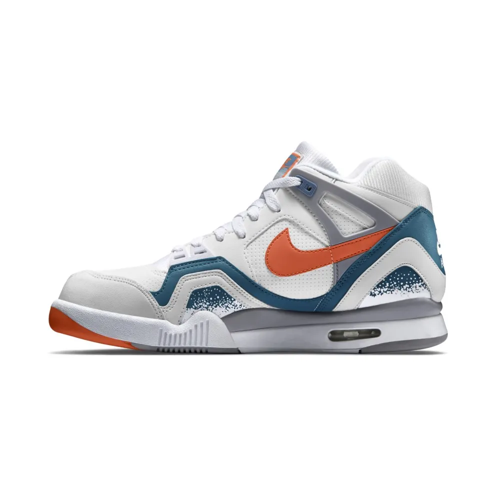 Nike Air Tech Challenge II Clay Blue (2014) White/Orange Burst-Clay Blue-Flat Silver (643089-184)