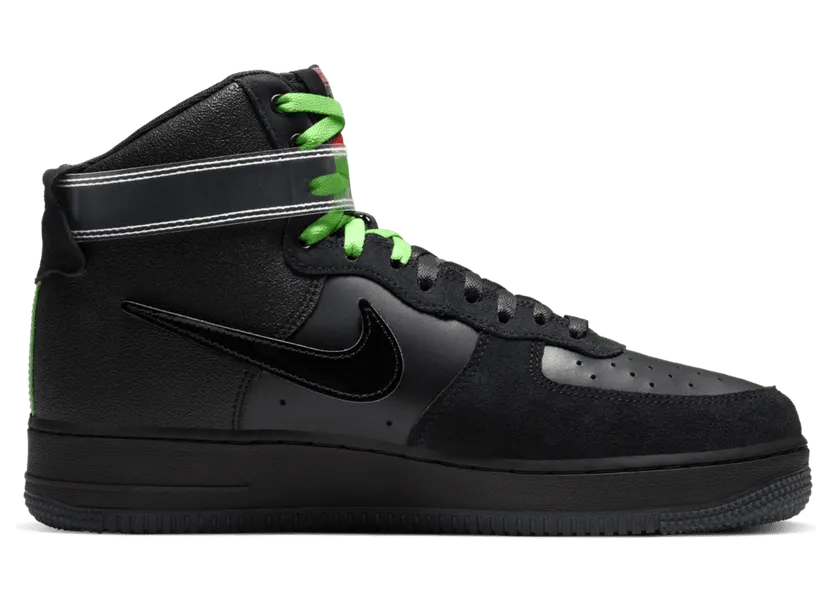 Nike Lauren Halsey x Air Force 1 High LE ‘ALL FOR 1 – LA’ Black/Rage Green/Bright Crimson/Black (CU3052-001)