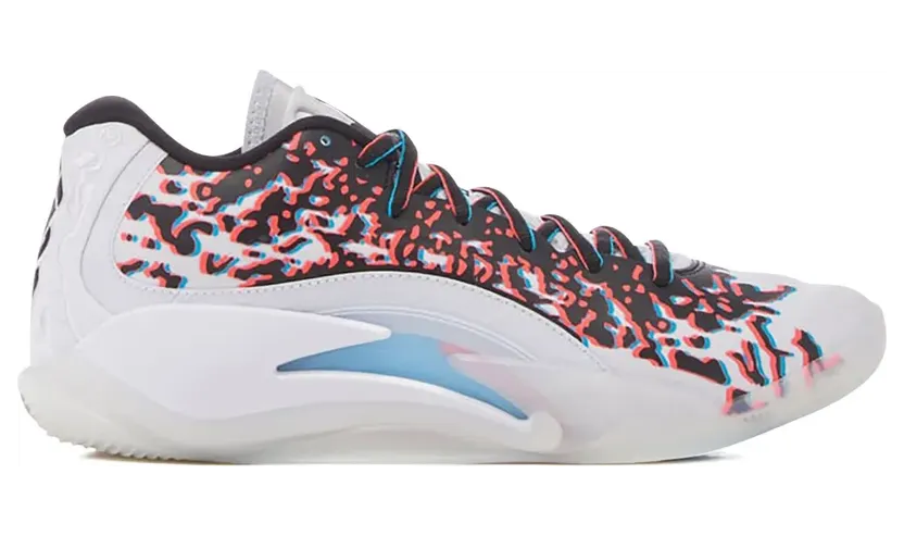 Jordan Zion 3 3D – Football Grey/Black/Flash Crimson/Chlorine Blue Sneakers – Weiß (FZ1318)