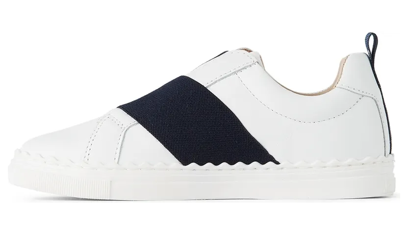 Chloé Kids White Leather Lauren Sneakers (C19143) (3)