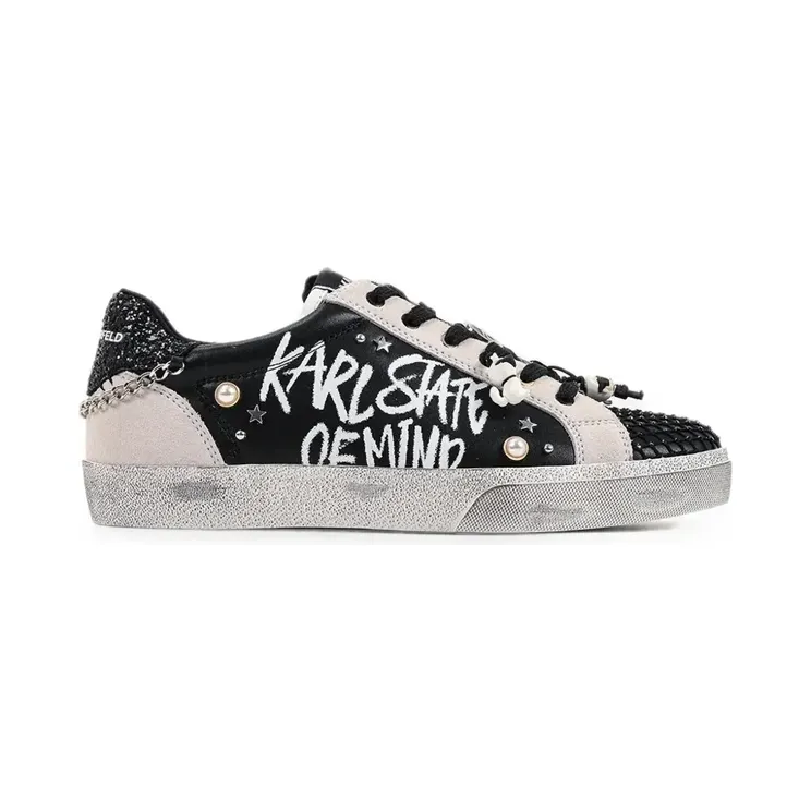 Karl Lagerfeld Skool met graffiti-print “Black” (KL60116S000)
