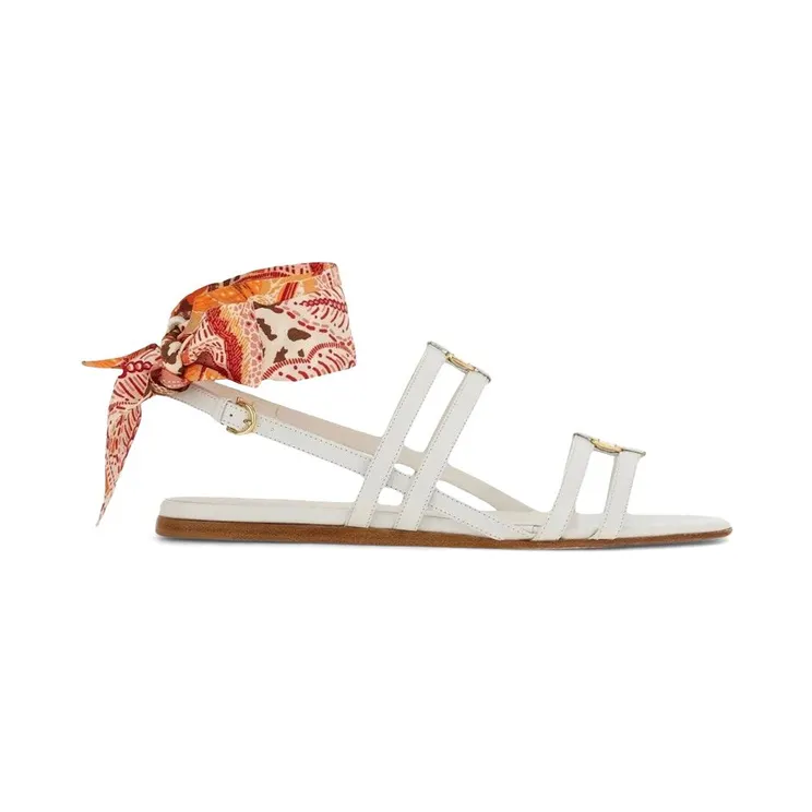 Ferragamo Vara Lace-Up Sandals White (01D902756260)