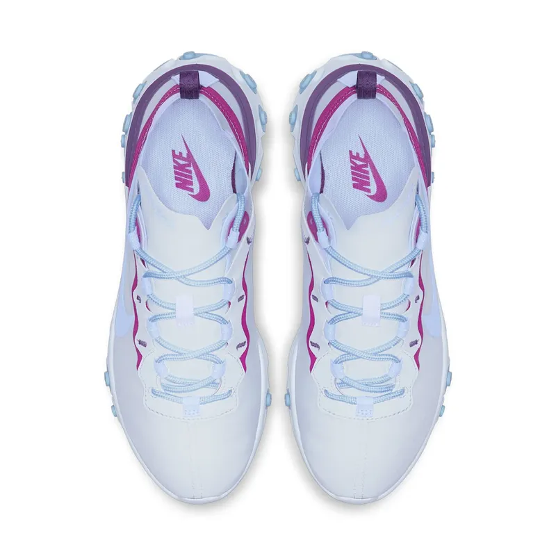 Nike React Element 55 Football Grey Psychic Blue (W) Football Grey/Hyper Violet/Grand Purple (BQ2728-008)