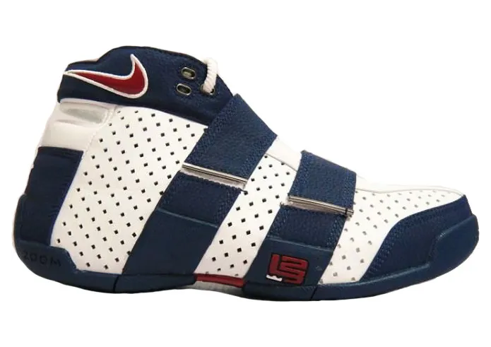 Nike LeBron 20-5-5 White Midnight Navy Varsity Red (311145-161)