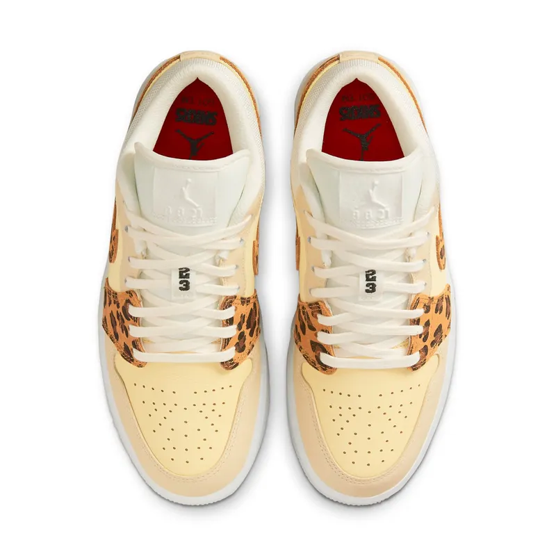 Air Jordan 1 Low SNKRS Day (2021) – “White / Yellow / Clear-leopard” (DN6998-700)