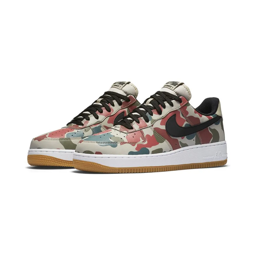Nike Air Force 1 Low Reflective Duck Camo String/Black-White-Gum Light Brown (718152-201)
