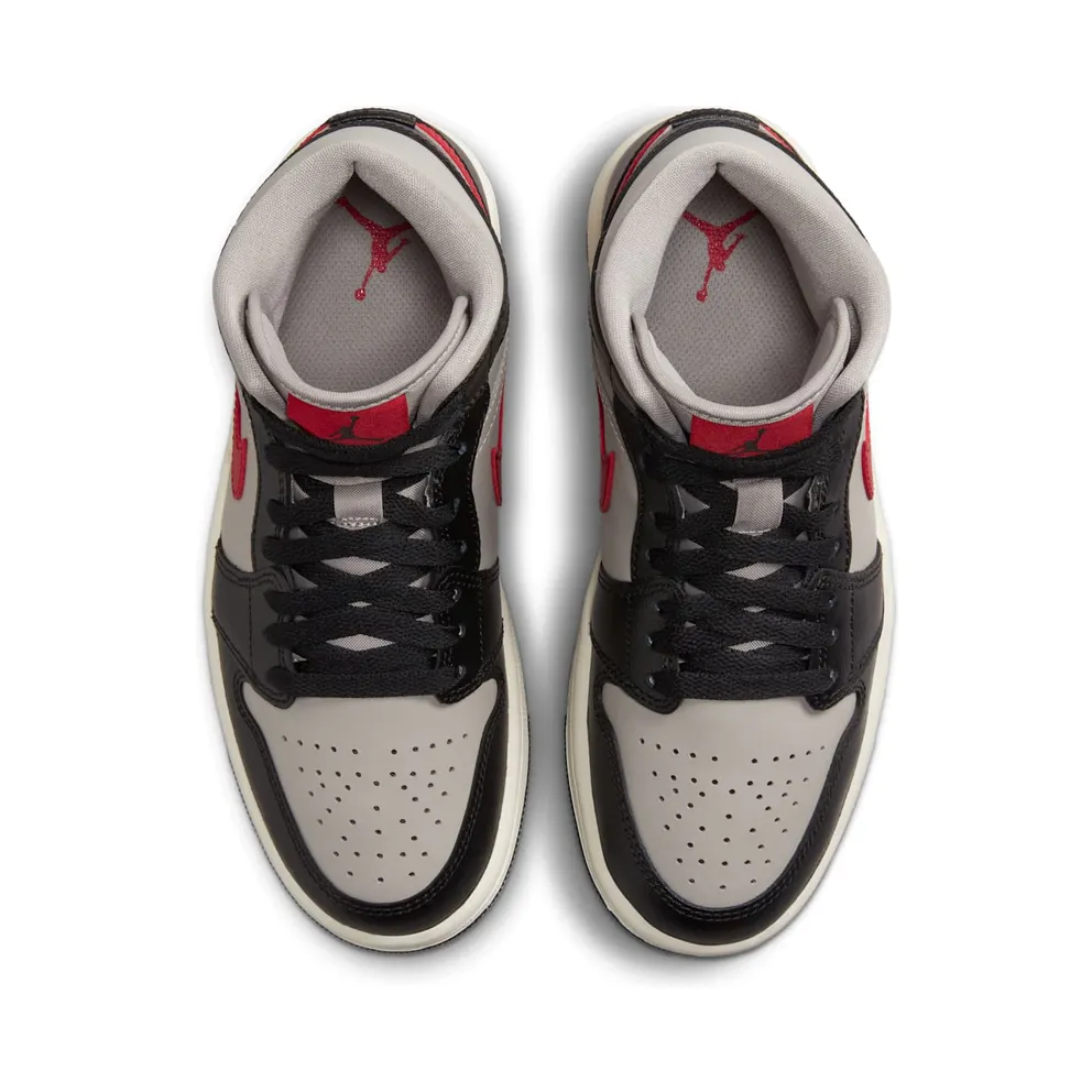 AIR Jordan 1 MID “Black / Gym Red / College Grey” (BQ6472-060)