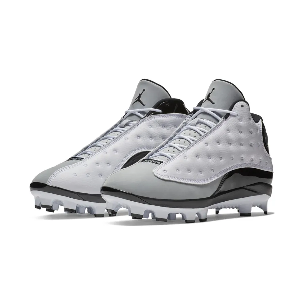 Jordan 13 Retro MCS Cleat Barons White/Black-Wolf Grey-Black (AJ8016-120)