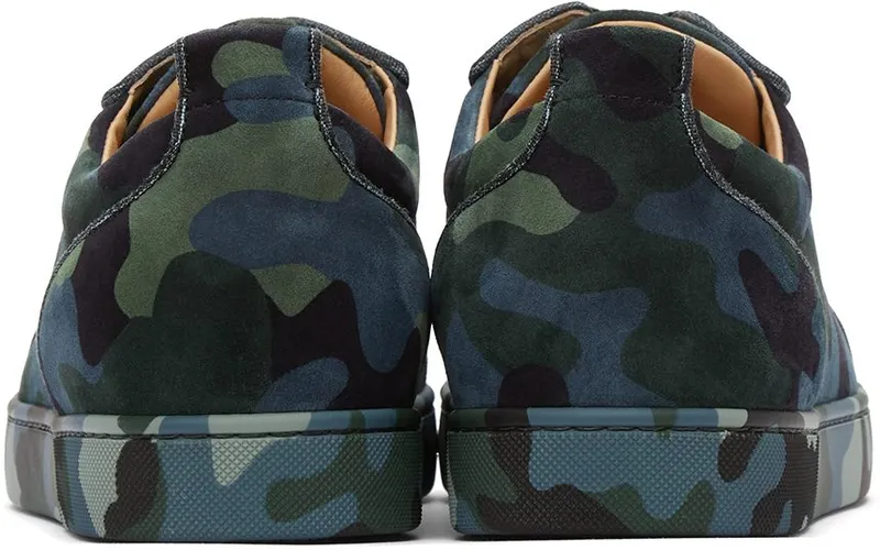 Christian Louboutin Blue & Green Louis Junior Spikes Orlato Sneakers (1220591)