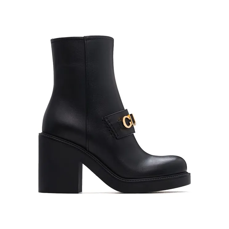 Gucci Ankle Leather Boots Black (750538 17K00 1000)