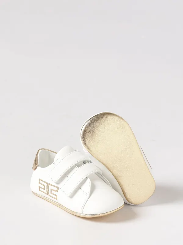 Elisabetta Franchi Leather Sneakers Ivory (F0A9E04631731B093)