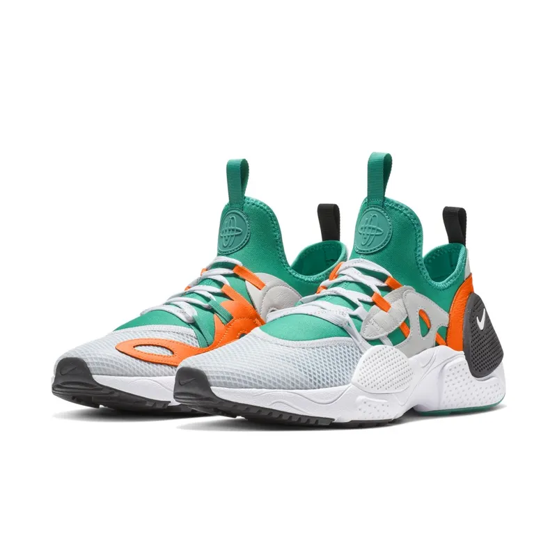 Nike Huarache Edge Sneaker of the Gods White/White-Clear Emerald-Total Orange (BQ5206-100)