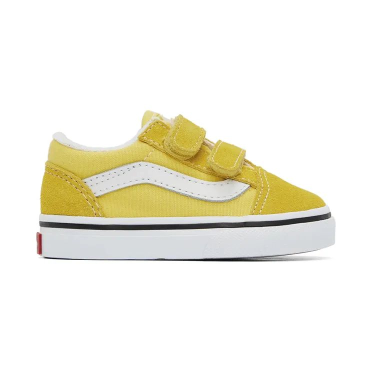 Vans Baby Yellow & White Old Skool V Sneakers (VN000D3Y7Z41)