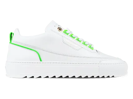 Mason Garments Firenze Leather/Reflective – White/Fluo Green Weiß (FW20-1B)