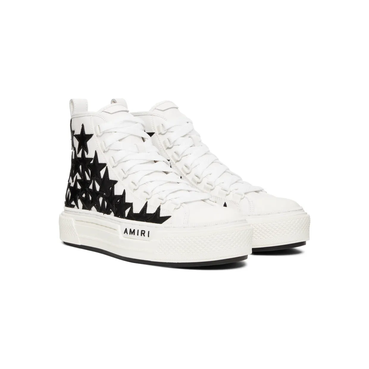 AMIRI White Stars Court High-Top Sneakers (PF22MFS011-111) (4)