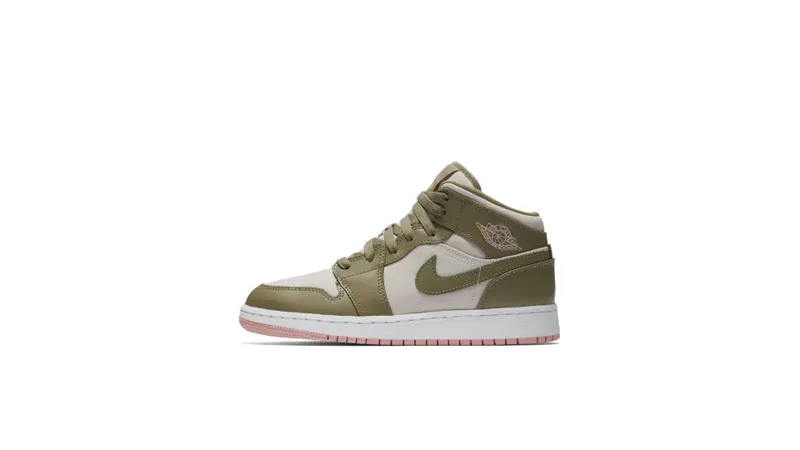 Jordan 1 Mid Trooper Bleached Coral (GS) Trooper/Bleached Coral (555112-225)