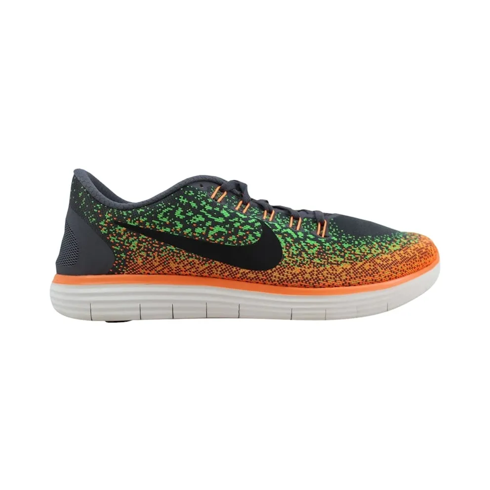 Nike Free Run Distance Wolf Grey/Black-Green-Atomic Orange (827115-003)