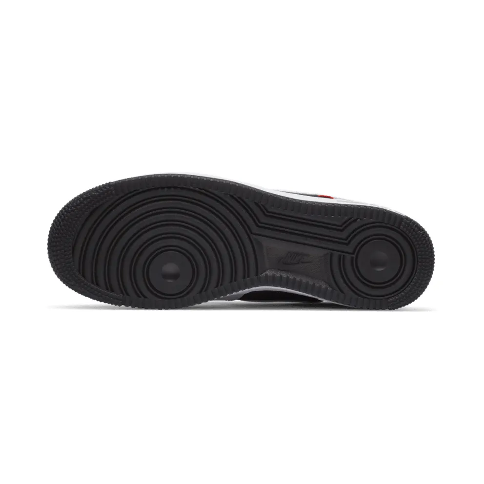 Nike Air Force 1 Low Hidden Message Black/Metallic Silver-Chile Red (DA1345-014)