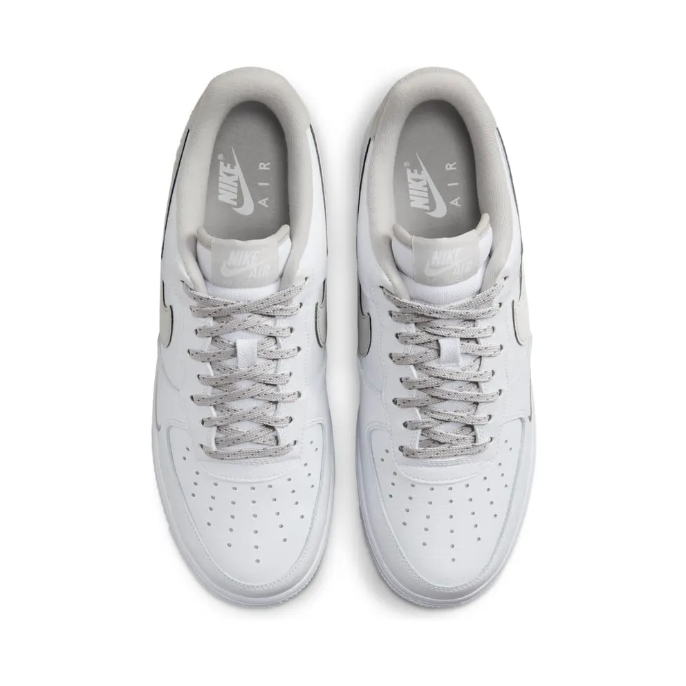Nike Air Force 1 Low ’07 White Light Iron Ore Reflective Swoosh (FV0388-100)