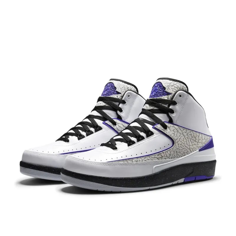 Jordan 2 Retro Dark Concord White/Concord-Black (385475-153)