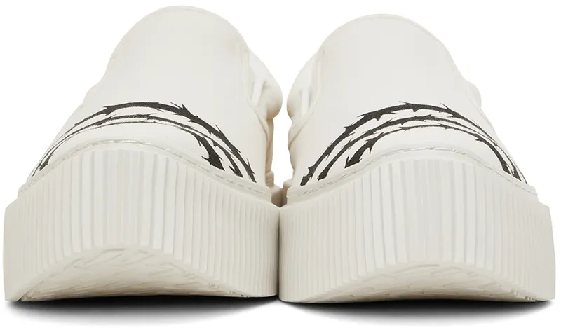 Undercoverism White Barbed Wire Slip-On (UI2A4F01-2)