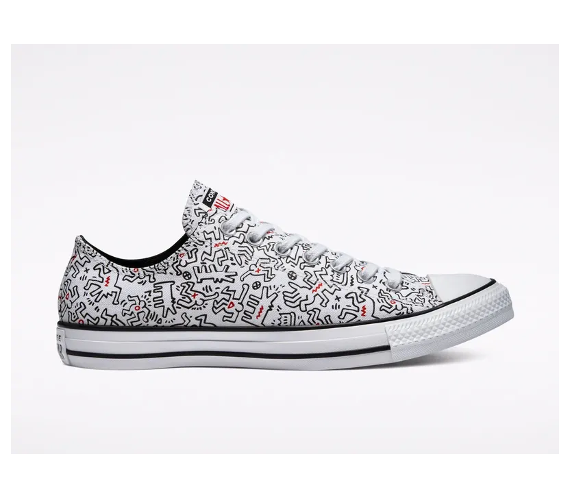 Converse Converse x Keith Haring Chuck Taylor All Star Low Top Wit/zwart/rood (171860C)