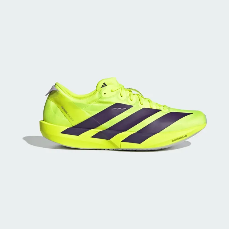 adidas Adizero Adios 9 Running “Solar Yellow / Aurora Plum / Powder Plum” (JQ0776)