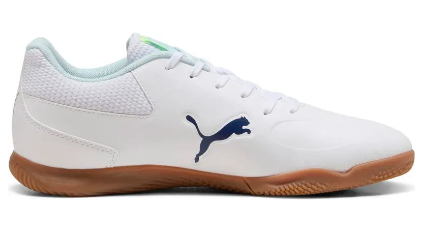 Puma Truco III Hallen-Fußballschuhe 01 – PUMA white/aqua/fizzy light 44 für Herren, weiß, Größe 44 ½ EU / 10 UK (108572)