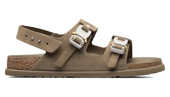 Dior by Birkenstock Sandale Milano Khaki Nubuck Calfskin (3SA117ZSG_H620)