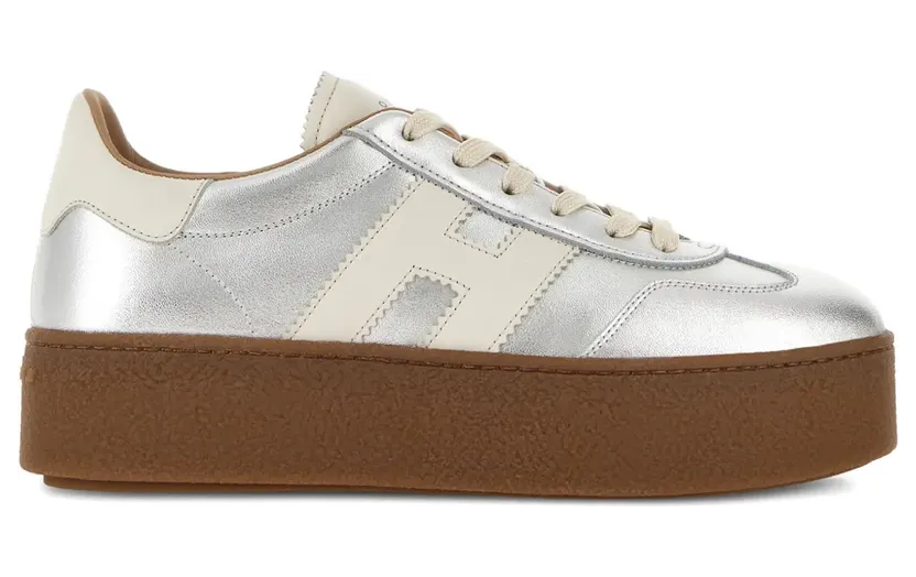 Hogan H698 sneakers met plateauzool – Zilver (HXW6980FB60UL7)