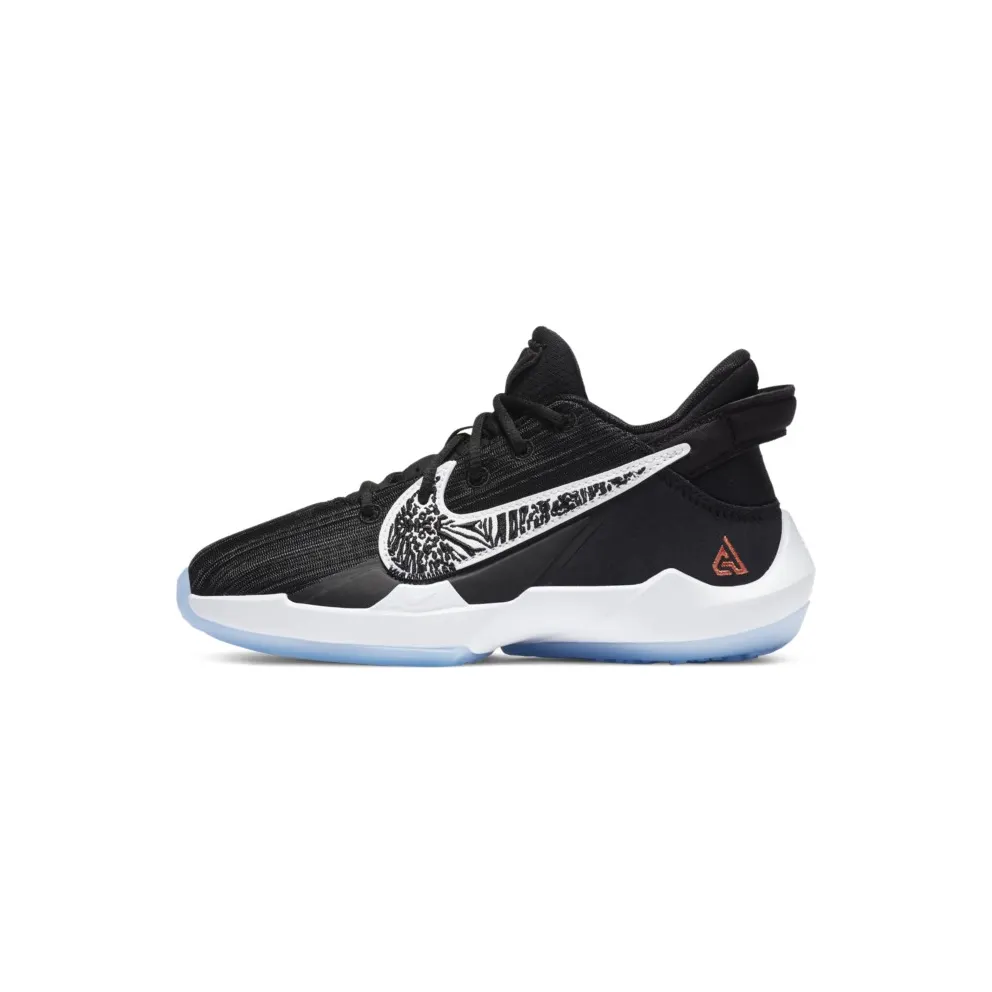 Nike Zoom Freak 2 Black White (PS) Black/Off Noir-White-Solar Flare (CN8576-001)