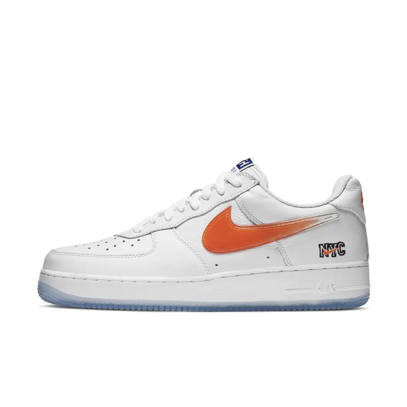 Nike Air Force 1 Low Kith Knicks Away White/Rush Blue-White-Brilliant Orange (CZ7928-100)