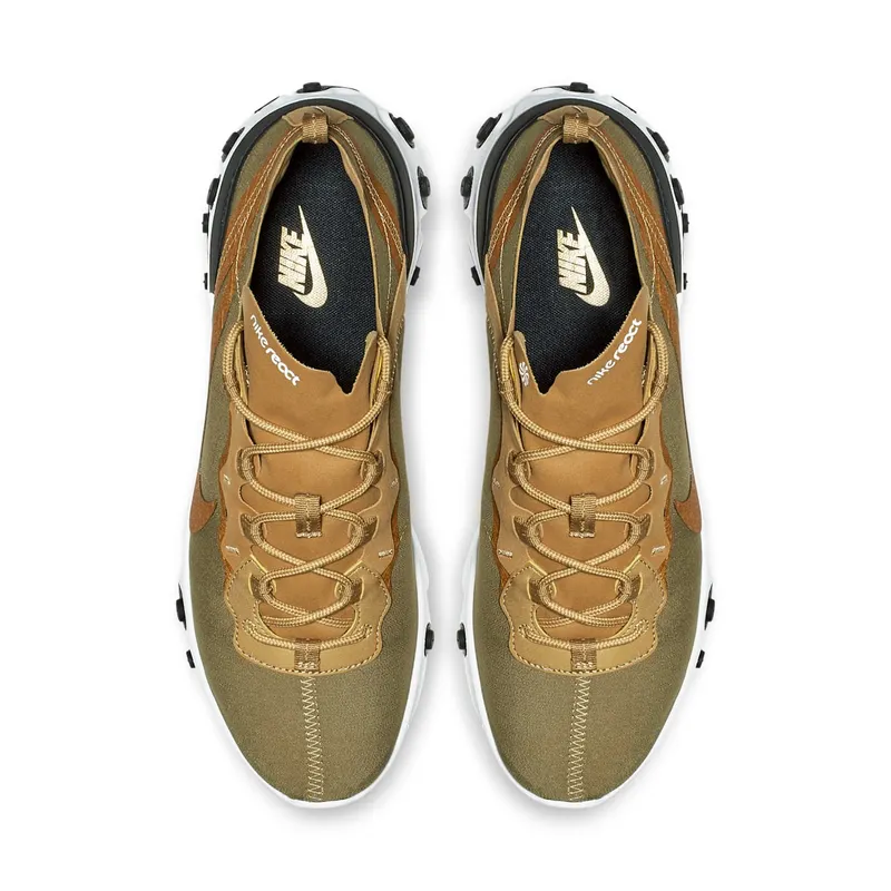 Nike React Element 55 Metallic Gold Metallic Gold/White-White-Black (BQ6166-700)