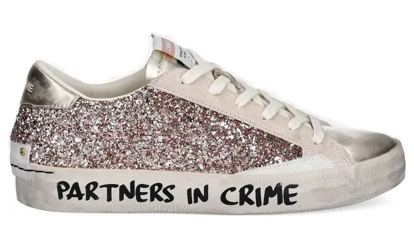Crime London Sneakers mit Glitter-Detail – Rosa (20008PP7)