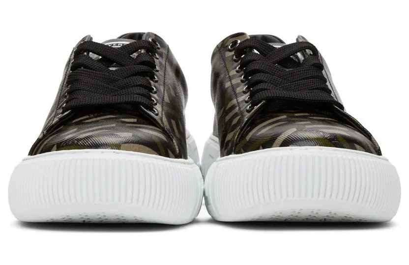 Versace Black & Grey ‘La Greca’ Low-Top Sneakers (DSU8404 1A01726) (2)