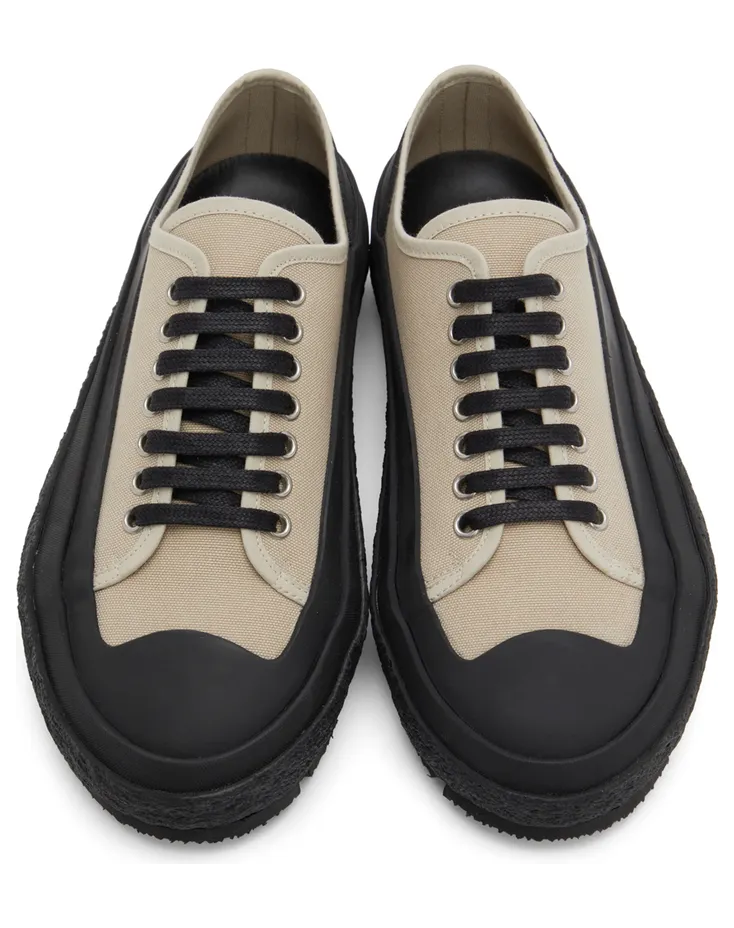 Jil Sander Beige Canvas Sneakers (JI37520A_15602) (5)