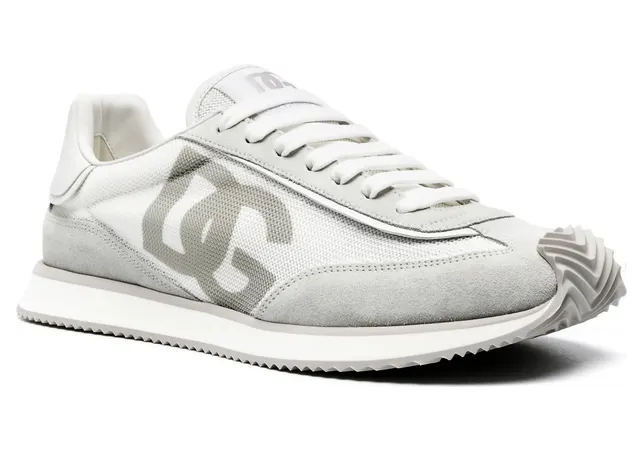 Dolce & Gabbana Mixed-material DG Cushion “White/Grey” (CS2288 A5355 8B930) (4)