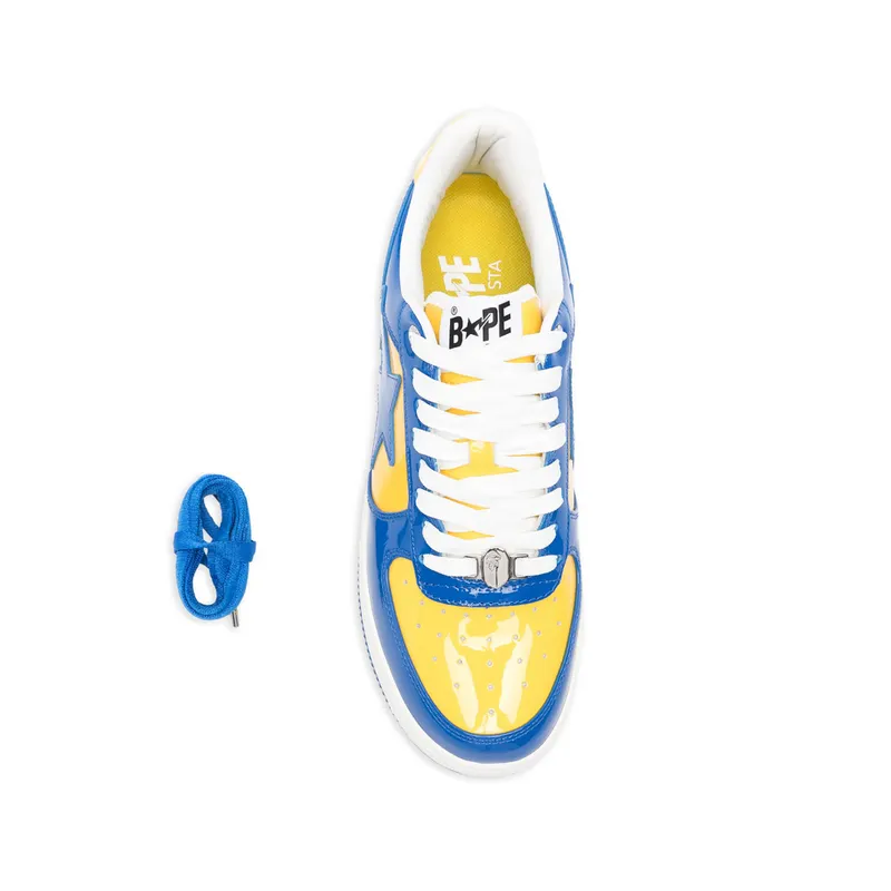 A Bathing Ape Bape Sta Lace-up “Blue/Yellow” (001FWM301325M BLUE)