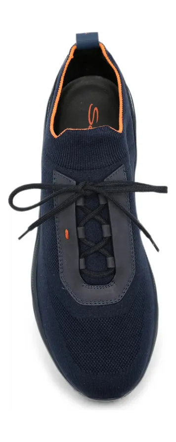 Santoni Flin Knit Leather-trim “Blue” (MBIO21601NOTN HODU61) (3)